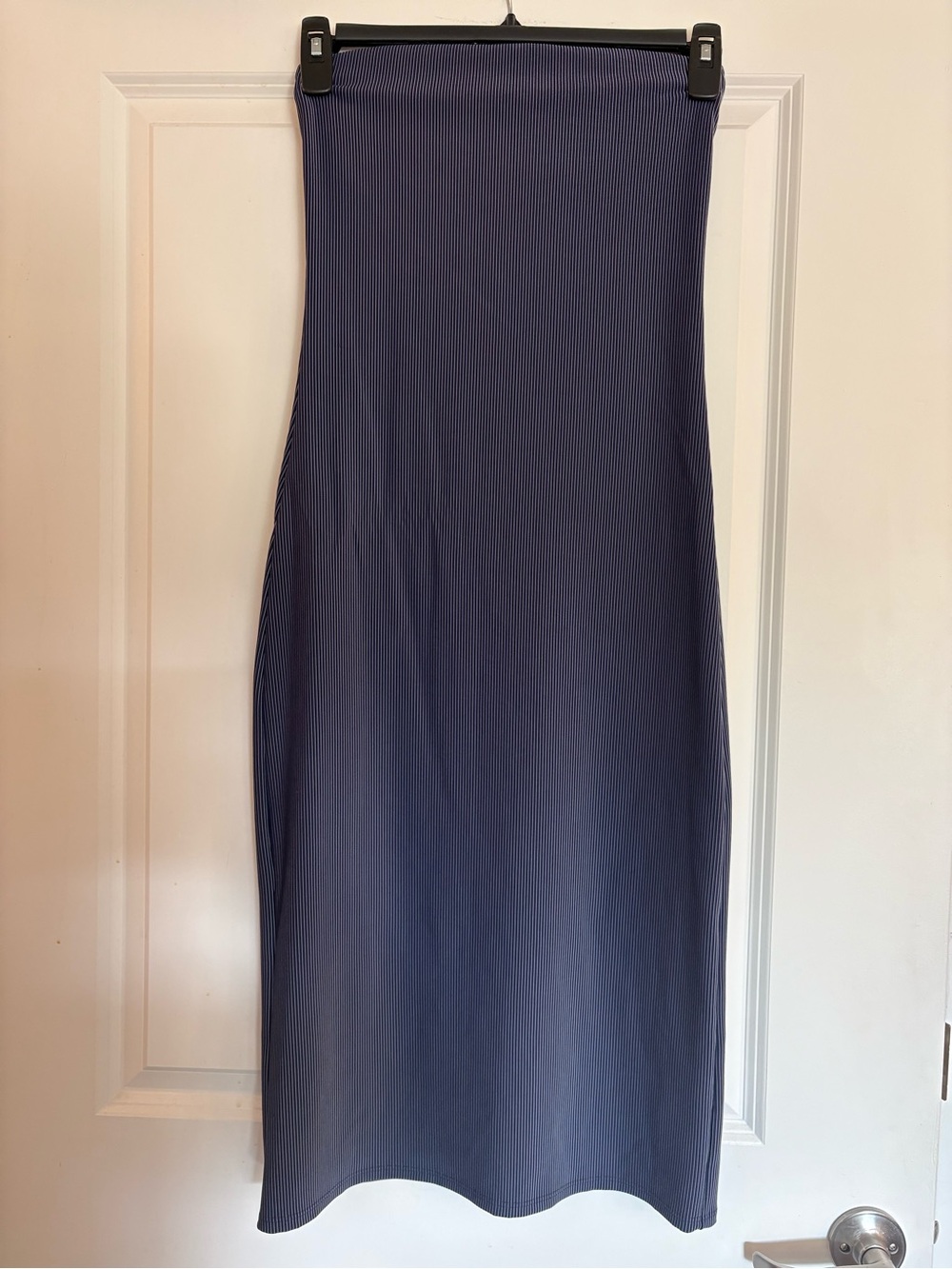 aerie Navy Ribbed Maxi Dress